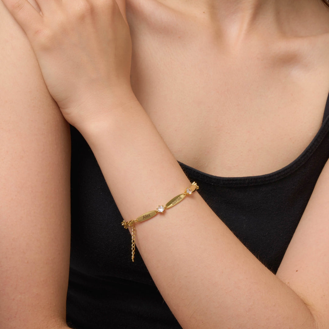 Bracciale personalizzato in cristallo