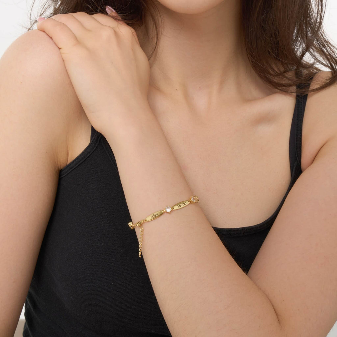 Bracciale personalizzato in cristallo