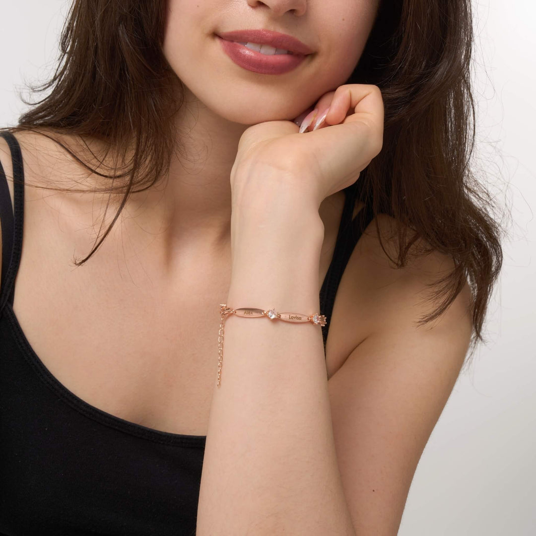 Bracciale personalizzato in cristallo