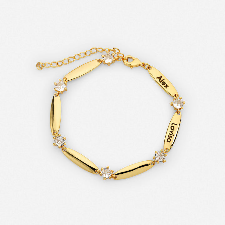 Bracciale personalizzato in cristallo