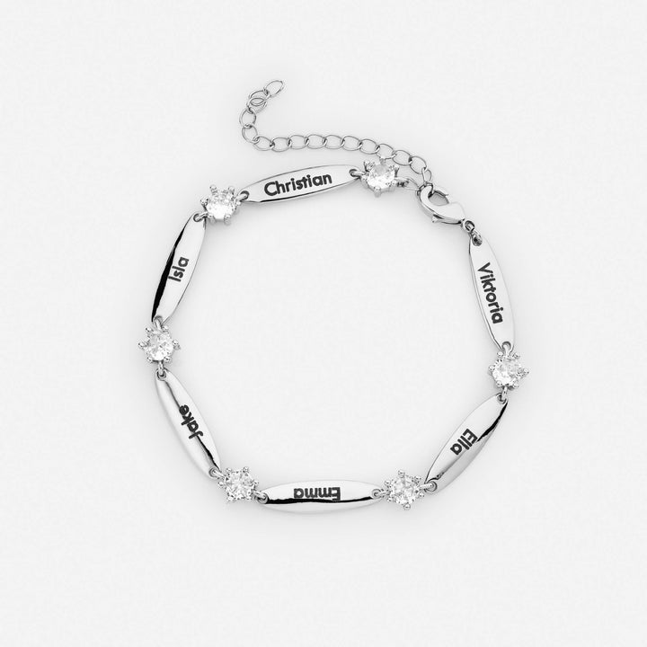 Bracciale personalizzato in cristallo