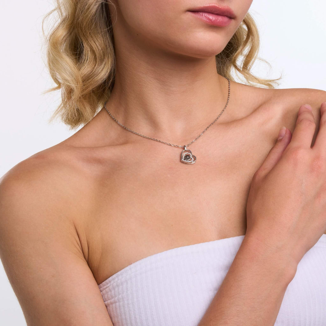 Collana con ciondolo a forma di cuore personalizzata